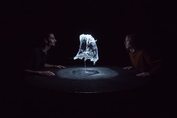 installation image of Eliasson works at guggenheim bilbao