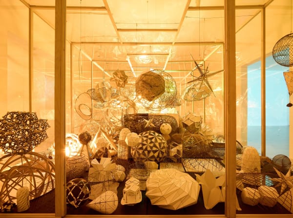 installation image of Eliasson works at guggenheim bilbao, model room