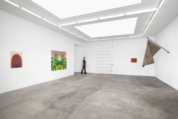Installation image of Signal Fires at Tanya Bonakdar Gallery, Los Angeles.