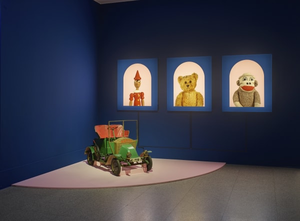 Installation images of Mark Dion: Delirious Toys.