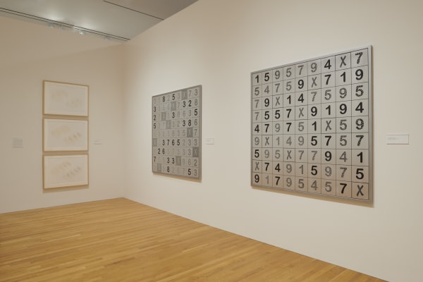 Installation view of Processing Systems: Numbers by Sherrill Roland.