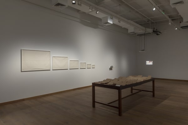 Installation view of Shilpa Gupta: Lines of Flight at Ishara Art Foundation, 2025.
