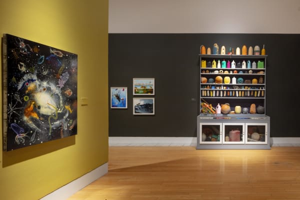 Installation of Mark Dion and Alexis Rockman: Journey to Nature's Underworld at the Lowe Art Museum, University of Miami.
