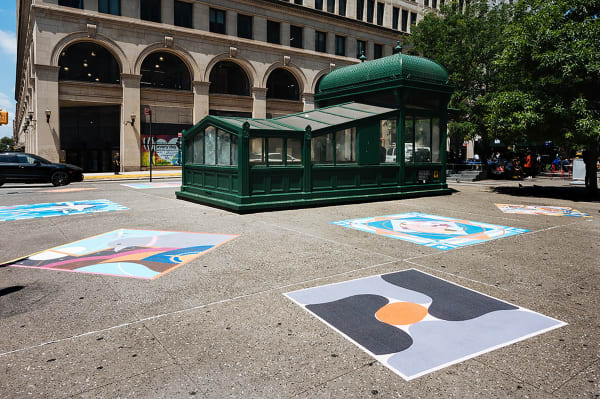 Installation view, Rodrigo Hernández, I am a stranger and I am moving, Installation at Swiss Institute Offsite, Astor Place, New York, 2022.