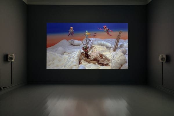 Installation image of Nathalie Djurberg and Hans Berg’s exhibition at Galleri F15, Moss, Norway.