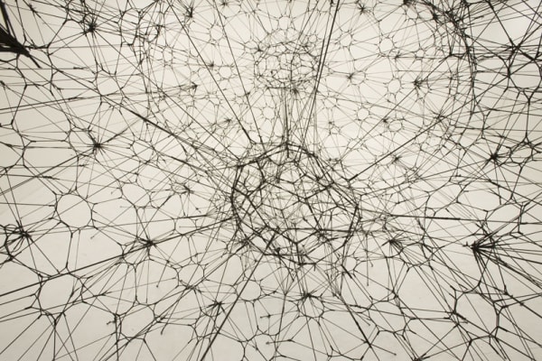 Saraceno large installation downstairs - detail
