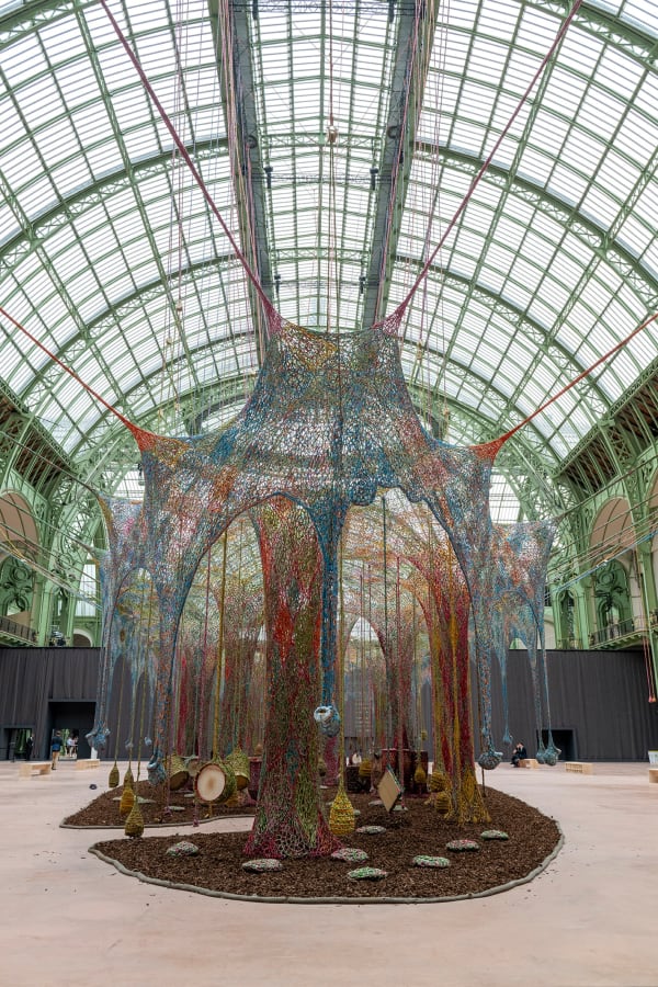 Ernesto Neto, Nosso Barco Tambor Terra (Our Boat Drum Earth),Grand Palais, Paris, 2025. © GrandPalaisRmn 2025 / Photo Didier Plowy