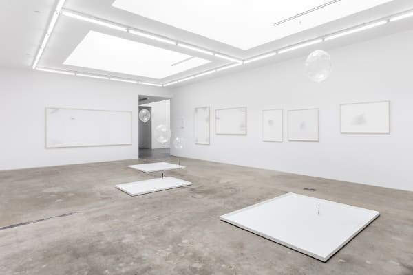 Saraceno spider web drawings and balloons
