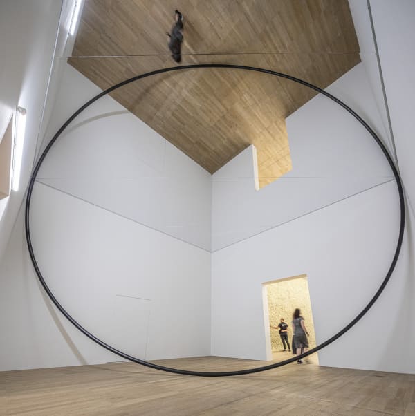 room installation with mirrored ceiling