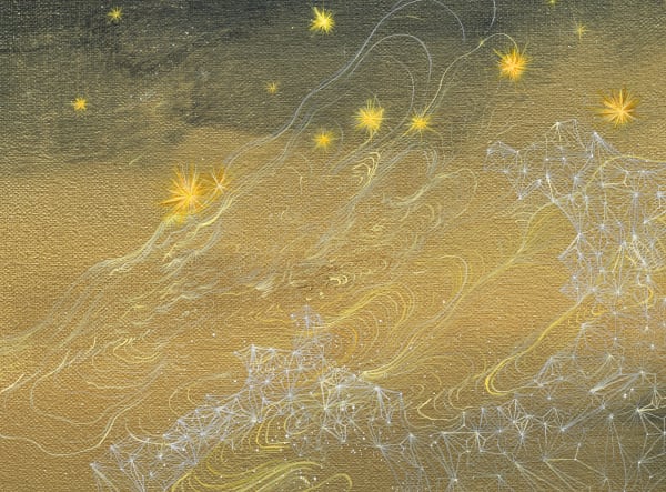 detail of gold painting