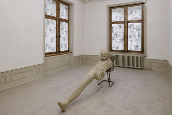 image of Manders sculpture, Manders installation at Parcours in Basel