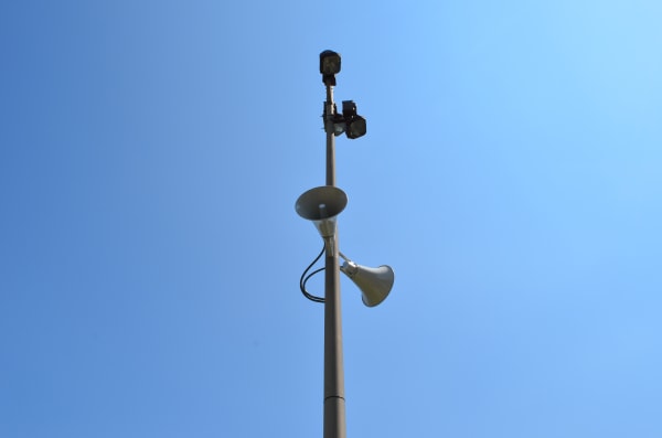 Susan Philipsz speakers at Governor's island