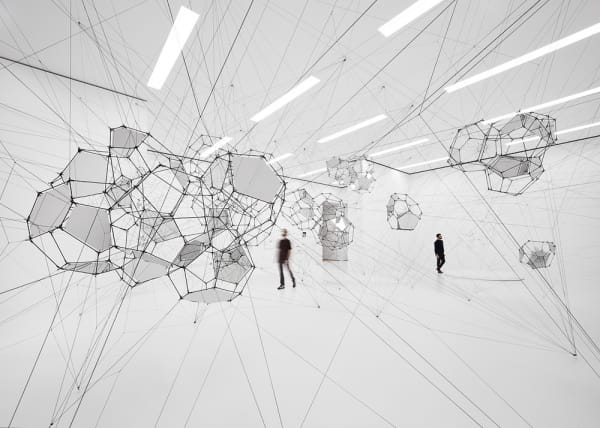 image of Saraceno cloud cities installation with mirrors