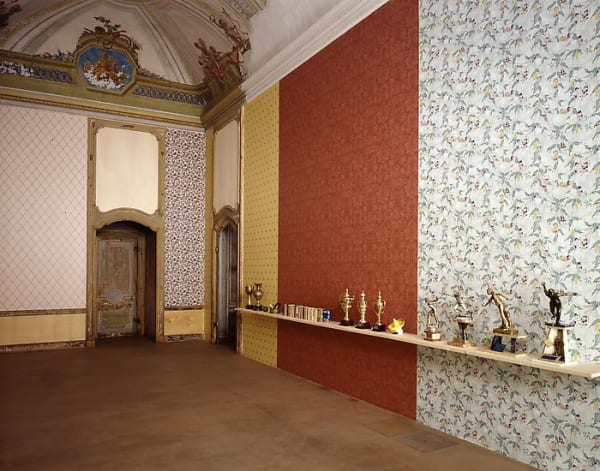 image of shelf installation by Haim Steinbach