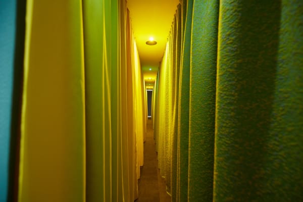 image of curtain installation