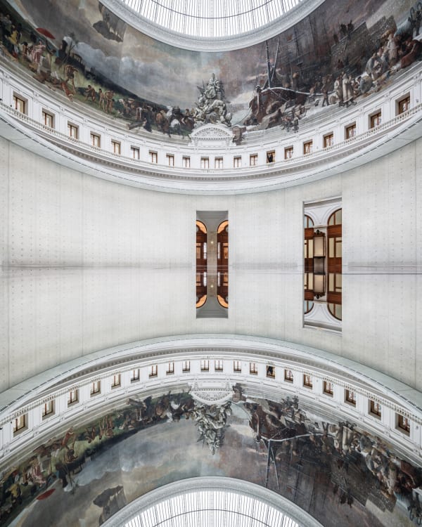 View of the exhibition “Le monde comme il va”, Bourse de Commerce – Pinault Collection, Paris, 2024. © Tadao Ando Architect & Associates, Niney et Marca Architectes, agence Pierre-Antoine Gatier. Photo: Florent Michel/11h45/Pinault Collection. © Kimsooja/