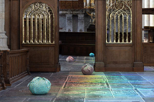 Installation, Kimsooja, To Breathe – Mokum, Oude Kerk, Amsterdam, 2025. Photo by Natascha Libbert.
