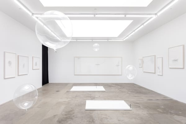 Saraceno spider web drawings and balloons