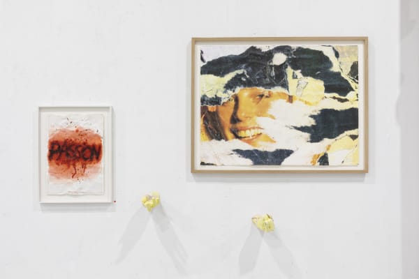 Vue in situ de l'exposition "BIAFINE" à l'atelier Tchikebe à Marseille, septembre 2023