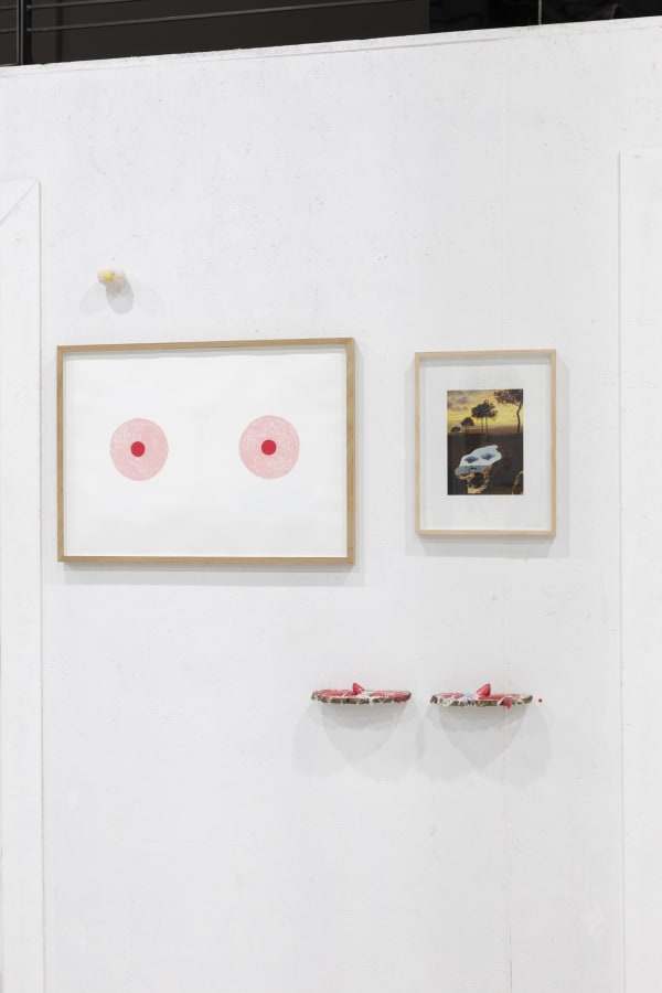 Vue in situ de l'exposition "BIAFINE" à l'atelier Tchikebe à Marseille, septembre 2023