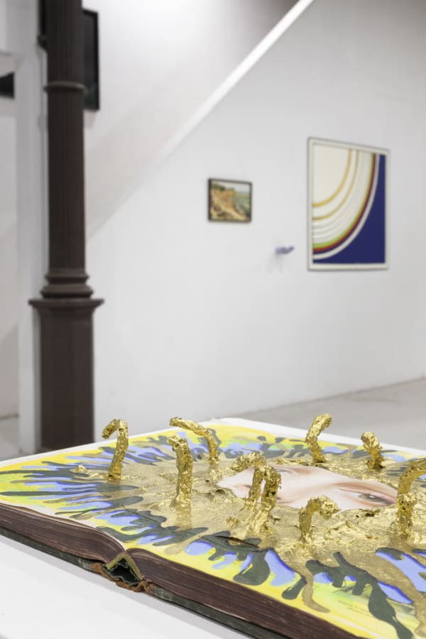 Vue in situ de l'exposition "BIAFINE" à l'atelier Tchikebe à Marseille, septembre 2023