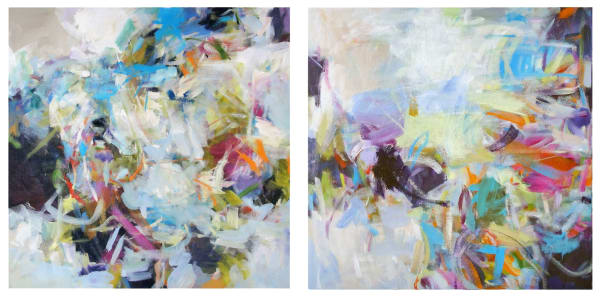 Susan Morosky, Blue Beach I & II (diptych)