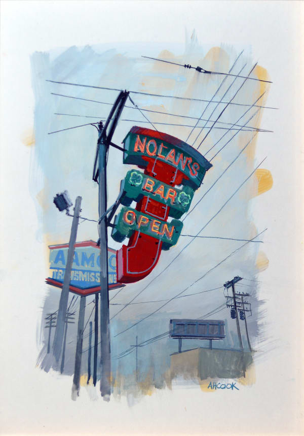 Amanda Cook Nolan's Bar, 2017 gouache on board 14 x 10 in