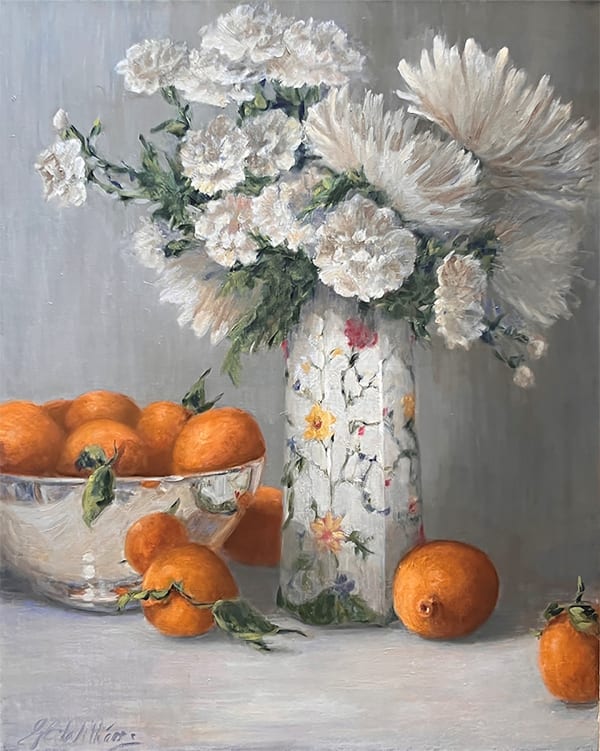 Ginny Williams, Still Life in White and Orange