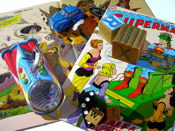 Jim Bandsuh, Superman with Rocket Car, 2021