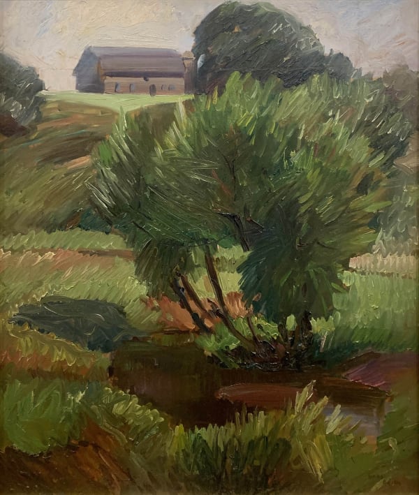Hans Busch, Landscape with Tree and Farmhouse