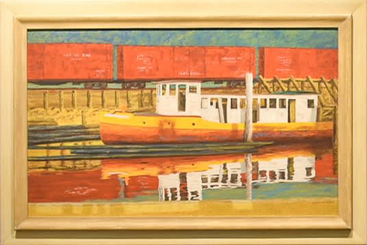 Kenneth A. Wood, Box Cars and Boats , 1949
