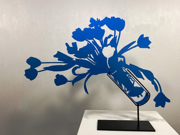 Gary Bukovnik, Blue Tulips (& Steel Base)