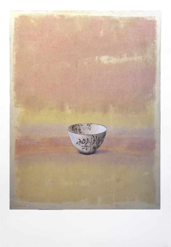 Michael Kellers, White Floral Bowl, 2024