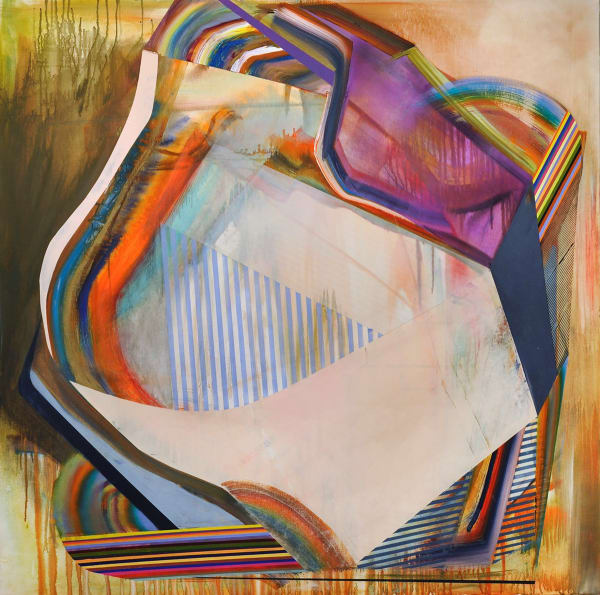 Jenniffer Omaitz Design Construct, 2018 acrylic and gouache on canvas 48 x 48 in