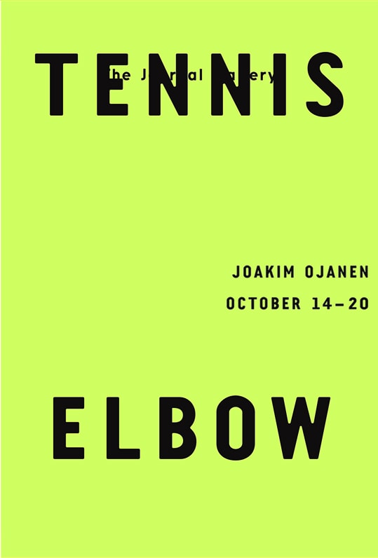 Invitation for Joakim Ojanen Tennis Elbow 9 2017