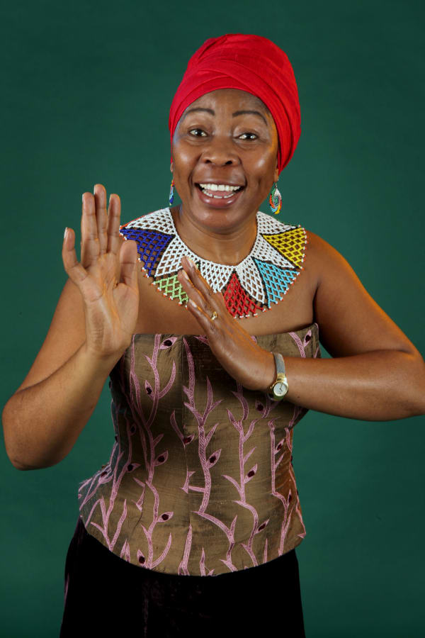Gcina Mhlophe, South African anti-apartheid activist, actress, storyteller, poet, playwright, director and author.