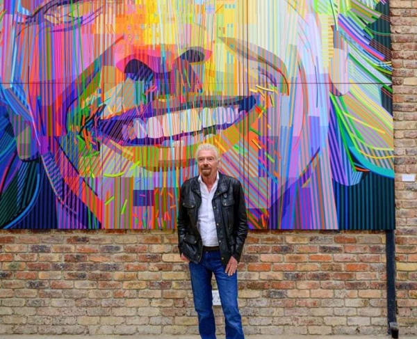 Sir Richard Branson Finally Meets His Portrait
