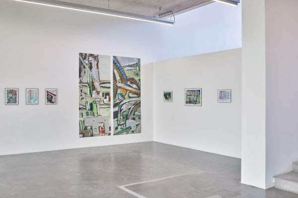 Installation view of The Keys to the Factory by Jean-Vincent Simonet at The Ravestijn Gallery.