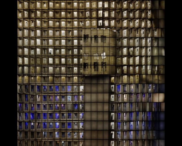 Interior Windows. Ponte City, Johannesburg. 2008-2010, (2008-2020). Lightbox. © Mikhael Subotzky and Patrick Waterhouse, courtesy the artists and Goodman Gallery, Johannesburg, Cape Town, London.