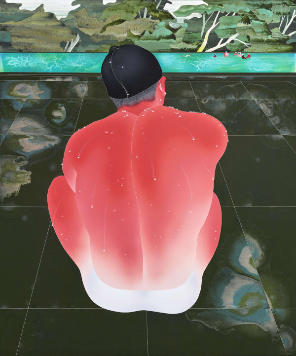 范揚宗, 泳池系列 - 暗色的磁磚, 2019 Fan Yang-Tsung, Swimming Pool Series - Dark Tiles, 2019