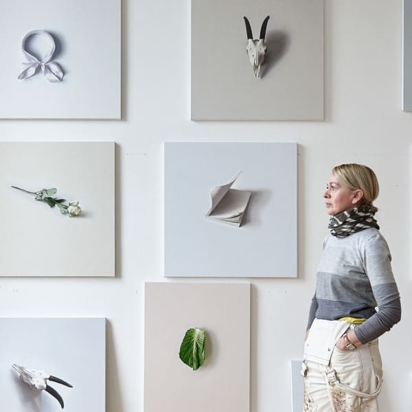 Alison Watt in her studio in Edinburgh. Photo by John McKenzie.