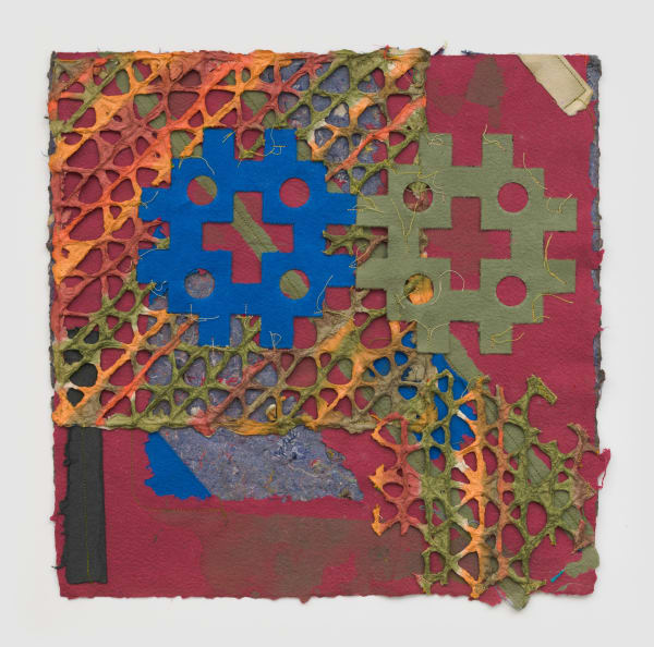 Untitled, c. 2001 Acrylic and thread on HMP paper 17 3/4 x 17 3/4 in 45.1 x 45.1 cm (ALS 367)