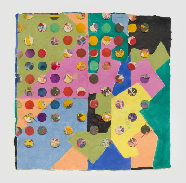 Untitled, c. 1987 Acrylic and thread on HMP paper 24 1/2 x 24 1/2 in 62.2 x 62.2 cm (ALS 376)