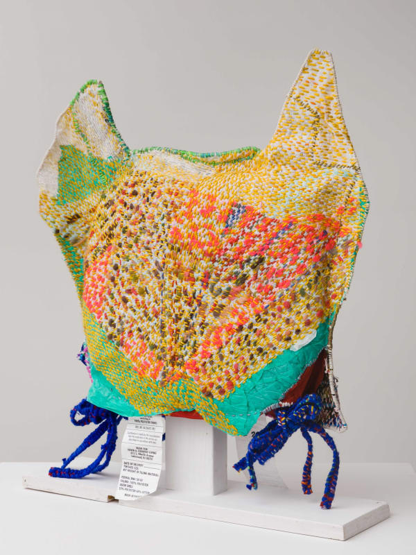 Josh Blackwell Neveruses (Rotate Mix Tie), (alternate view) 2016 Plastic, wool, silk, paper, wire, foam 22 x 23.5 x 25 inches (55.9 x 59.7 x 63.5 cm) JBl 6