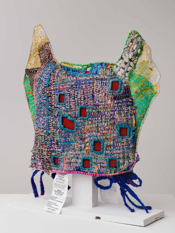 Josh Blackwell Neveruses (Rotate Mix Tie) 2016 Plastic, wool, silk, paper, wire, foam 22 x 23.5 x 25 inches (55.9 x 59.7 x 63.5 cm) JBl 6