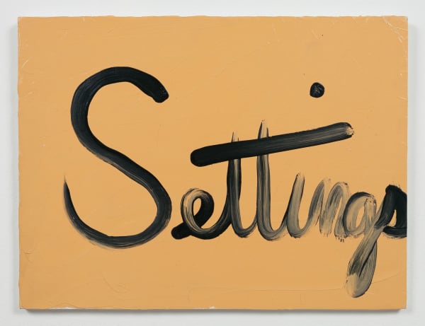 Ree Morton ​Settings (Signs of Love) 1976 oil on plywood 13½ x 18 inches / 33 x 43 cm ReeM 2 Image courtesy of Joerg Lohse and Alexander and Bonin Gallery