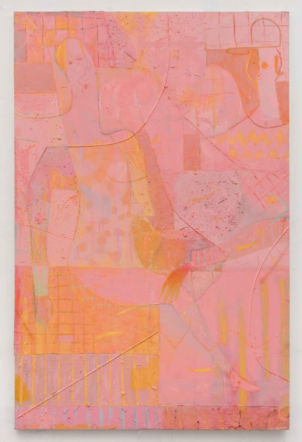 Volker Hüller Baby's on fire 2015 Mixed media on canvas 56 x 85 inches (142.2 x 215.9 cm) VH 233