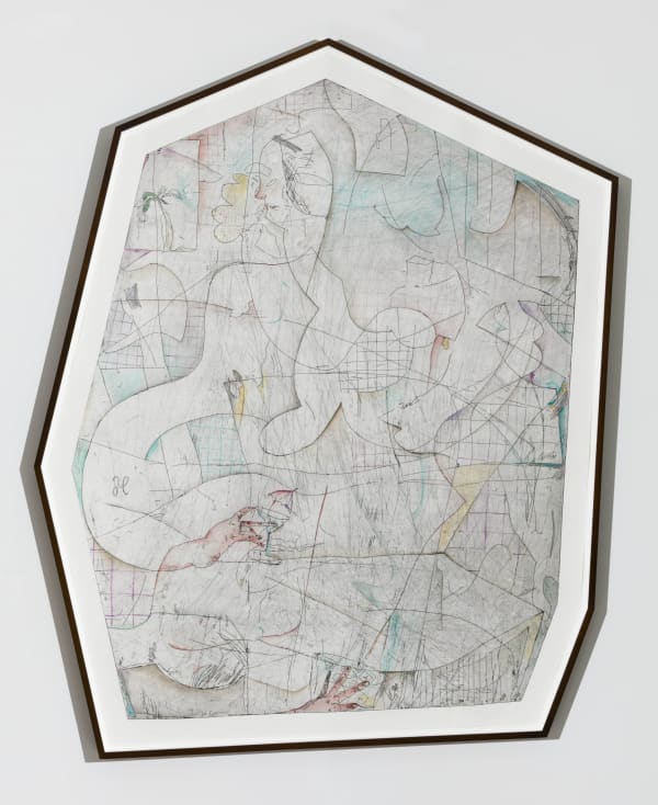 Volker Hüller L.I.T.S. (Barfly) 2016 Hand colored etching 68 x 54.5 inches (172.7 x 138.4 cm) VH 240