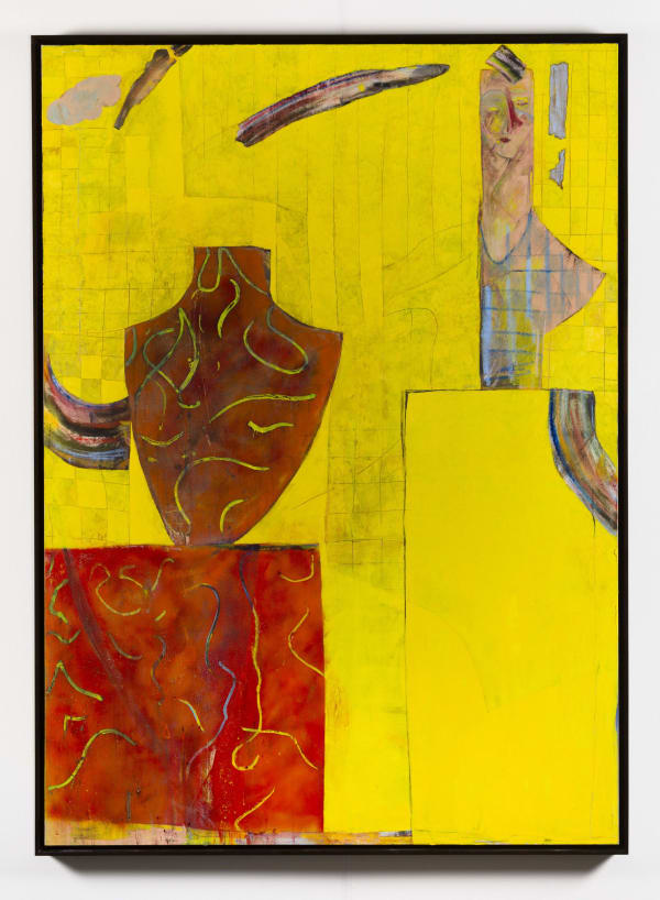 Volker Hüller Face 'n' Vase 2015 Mixed media on canvas 78 x 56 inches (198.1 x 142.2 cm) VH 227