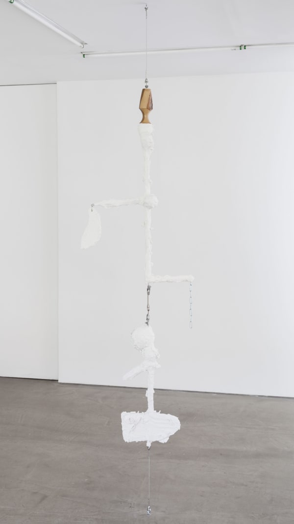 Cable Painting (Pot Head) 2015 Wood, metal, acrylic, plaster, found objects 79 x 28 x 14 inches (200.7 x 73.7 x 35.6 cm) ENe 133